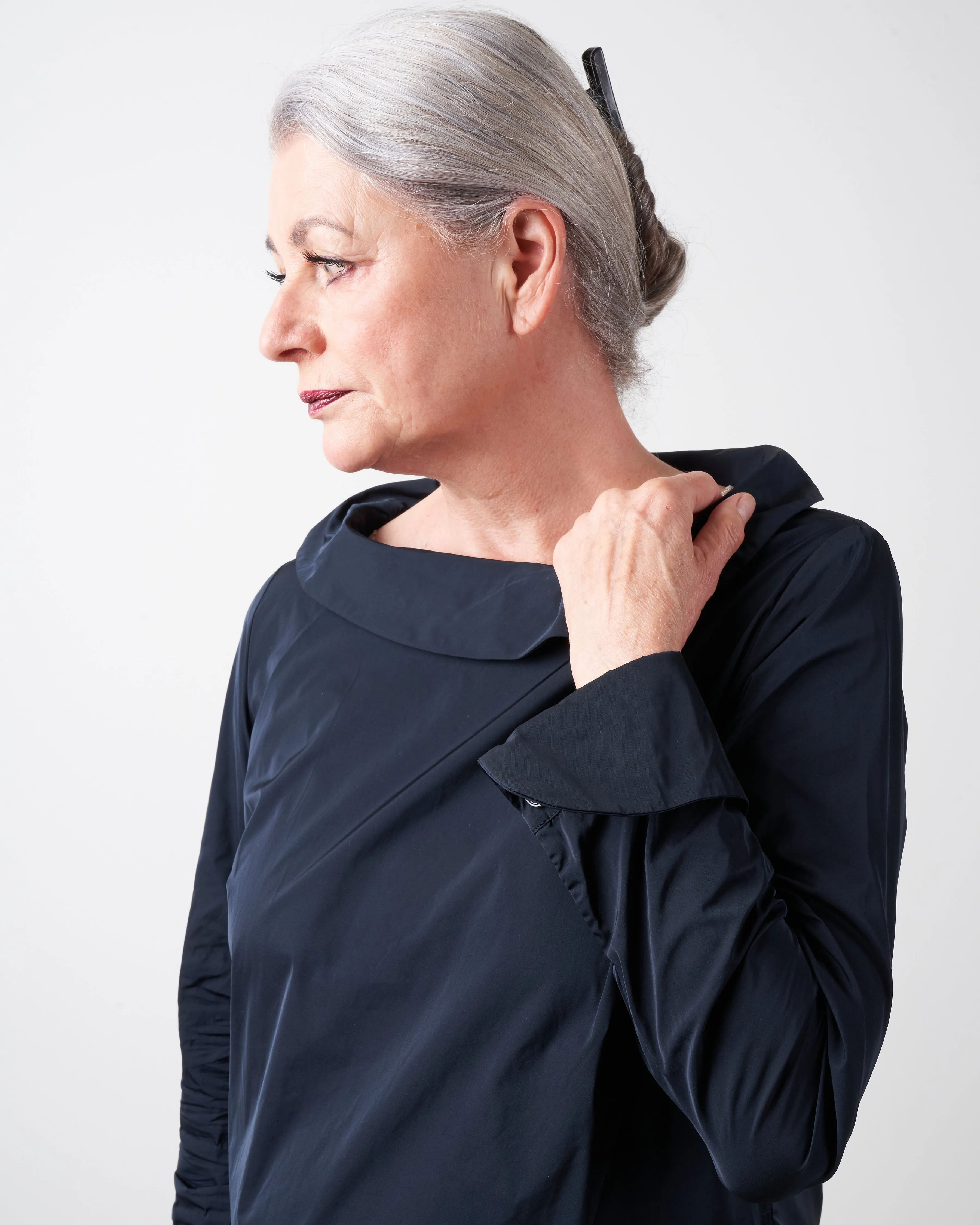 high-neck dress - night