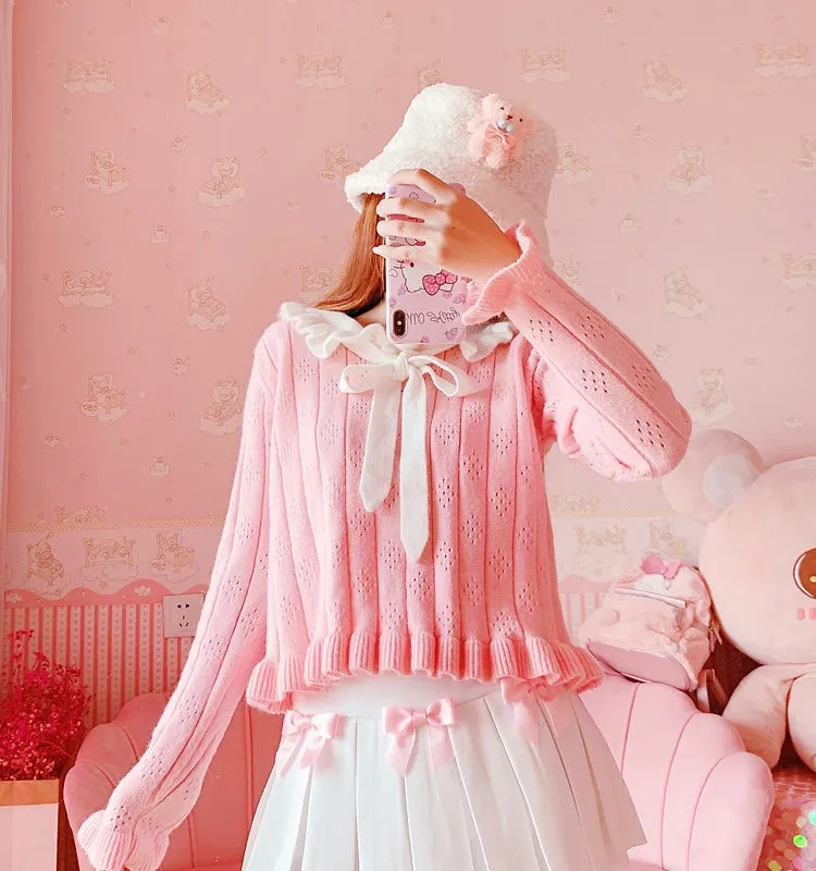 High Waist Mini Pleated Bow Skirt