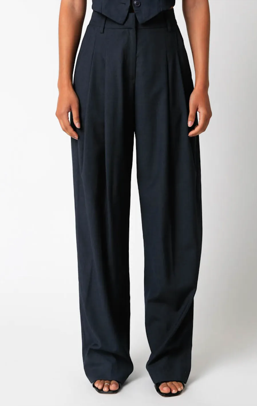 High Waisted Pleated Trousers