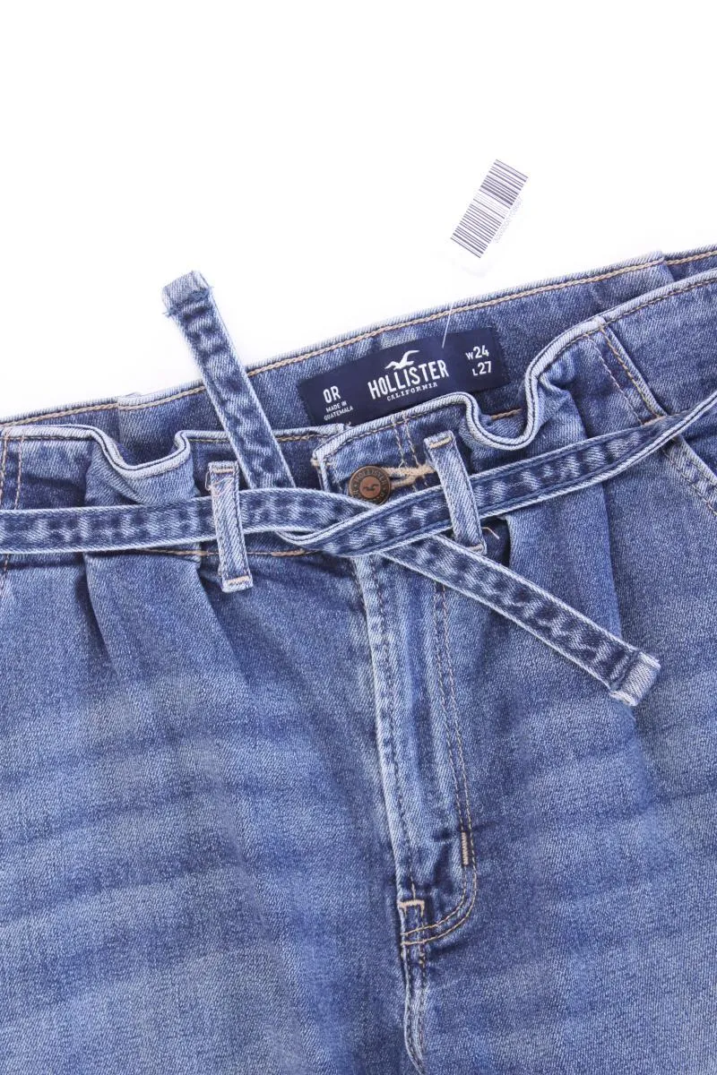 Hollister Paperbag Jeans Gr. W24/L27 blau aus Baumwolle