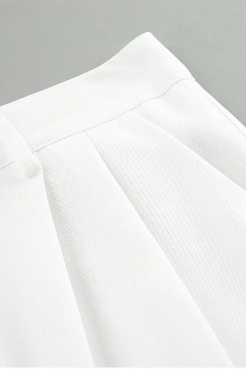 HPP1218 Solid Wide-Legged Pants