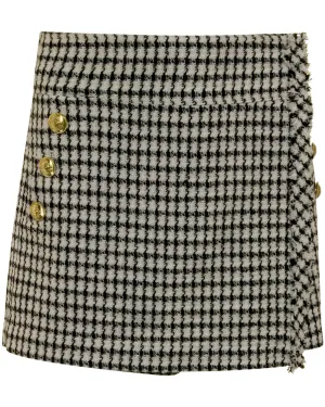 Ivory and Black Dulcie Button Skort