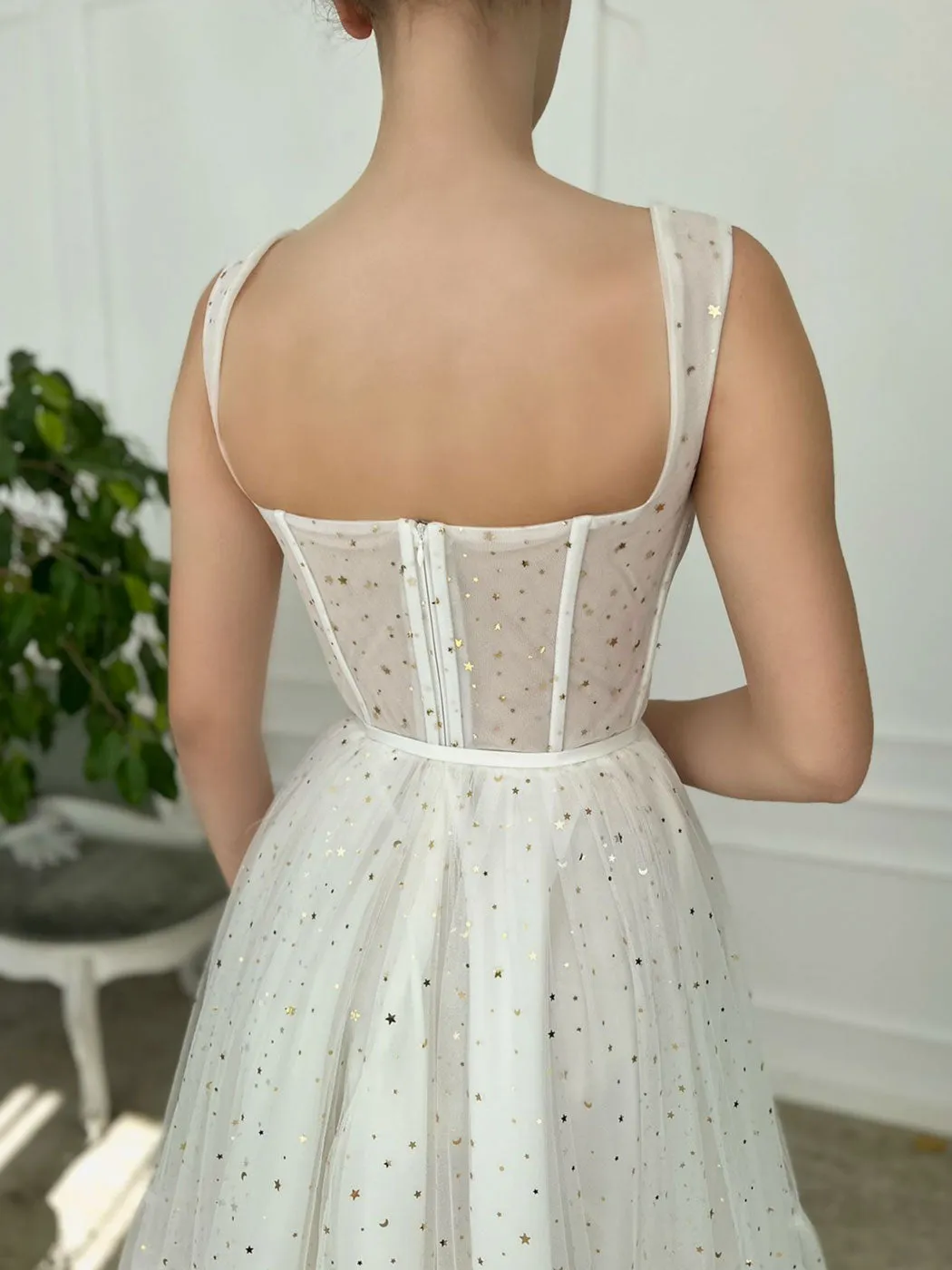 ivory sweetheart neck tea length prom dress ivory formal dress