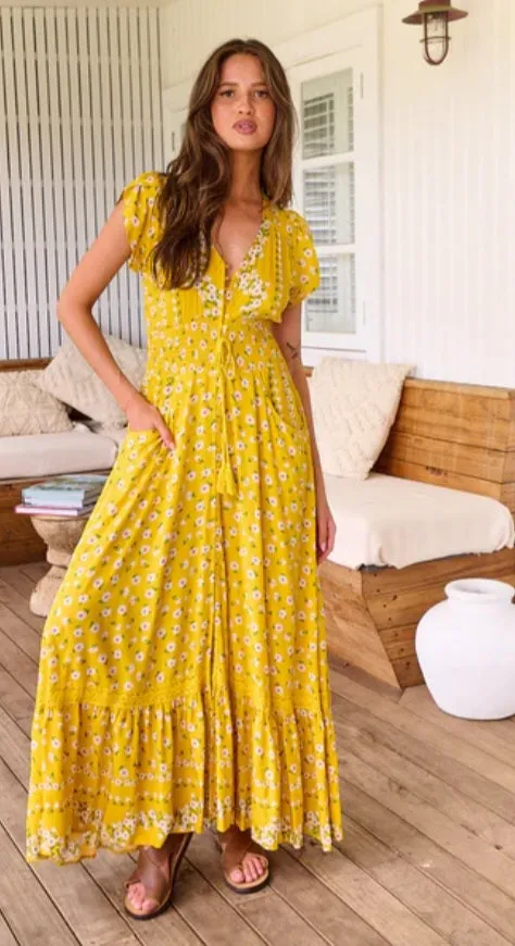 Jaase Sunshine Daisy Romi Mxi Dress