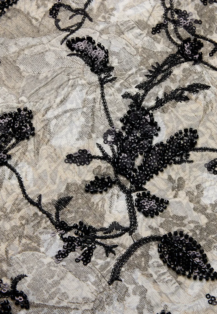 Jacquard Embroidery-&-sequin-detail Skirt
