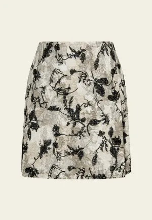 Jacquard Embroidery-&-sequin-detail Skirt