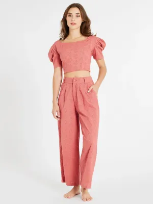 JAMES PANT IN ROSEWOOD EYELET