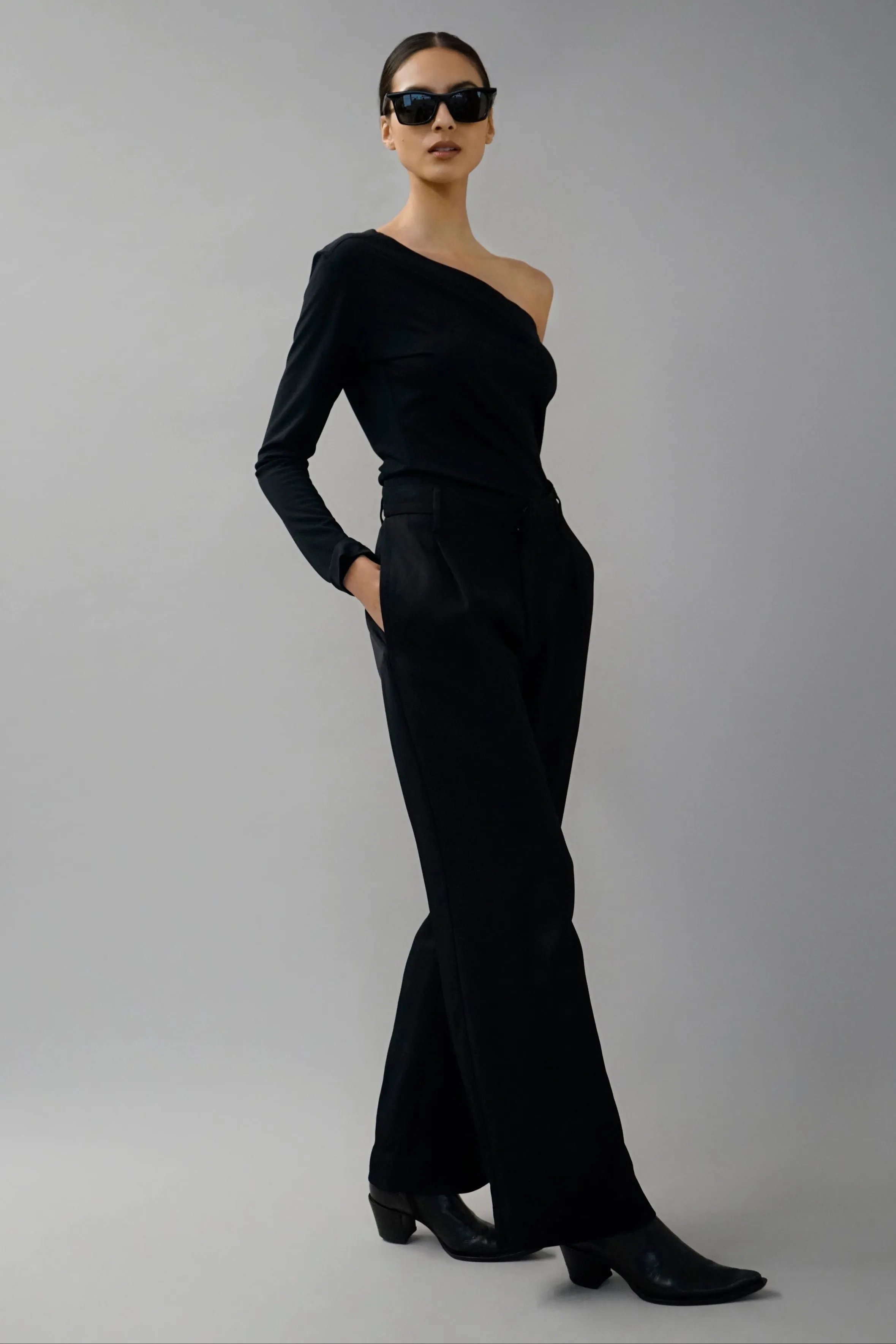 Jonas Black Pleated Trousers