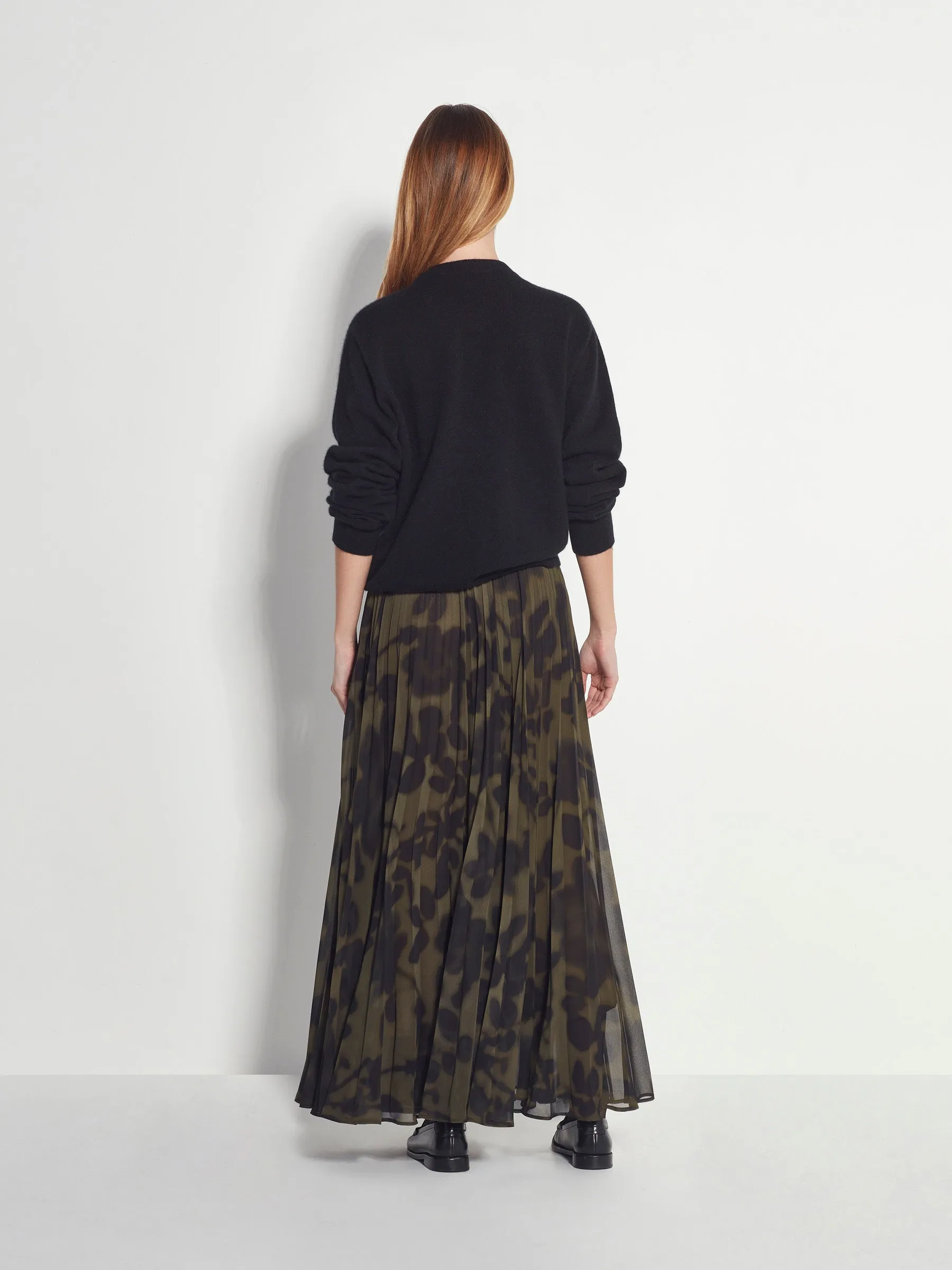 Juliette Hogan Evelyn Pleat Skirt - Midnight Flora
