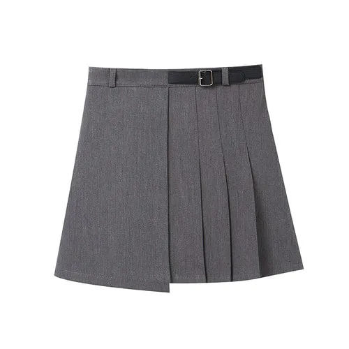 Korean Fashion JK High-waisted Pleated Skirt