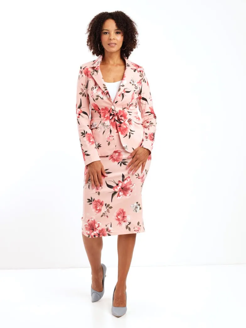 Ladies Printed Bengaline Jacket