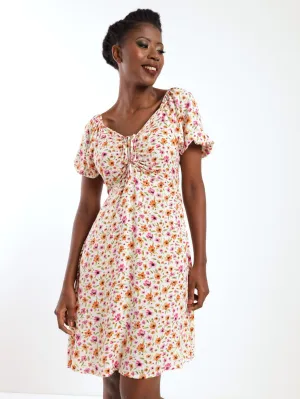 Ladies Ruched Tea Dress