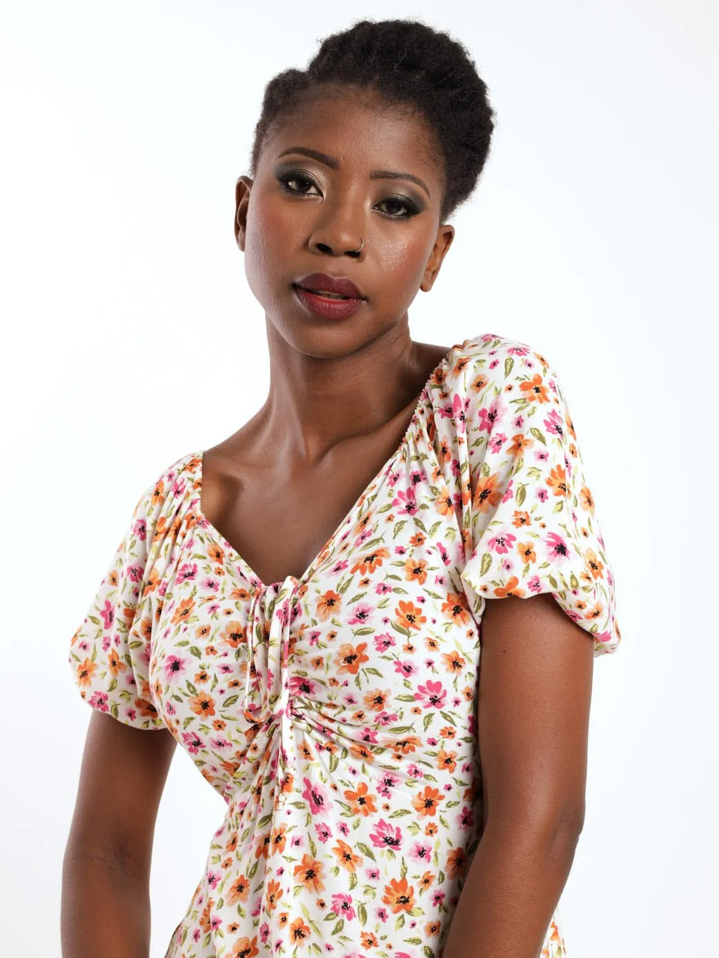 Ladies Ruched Tea Dress