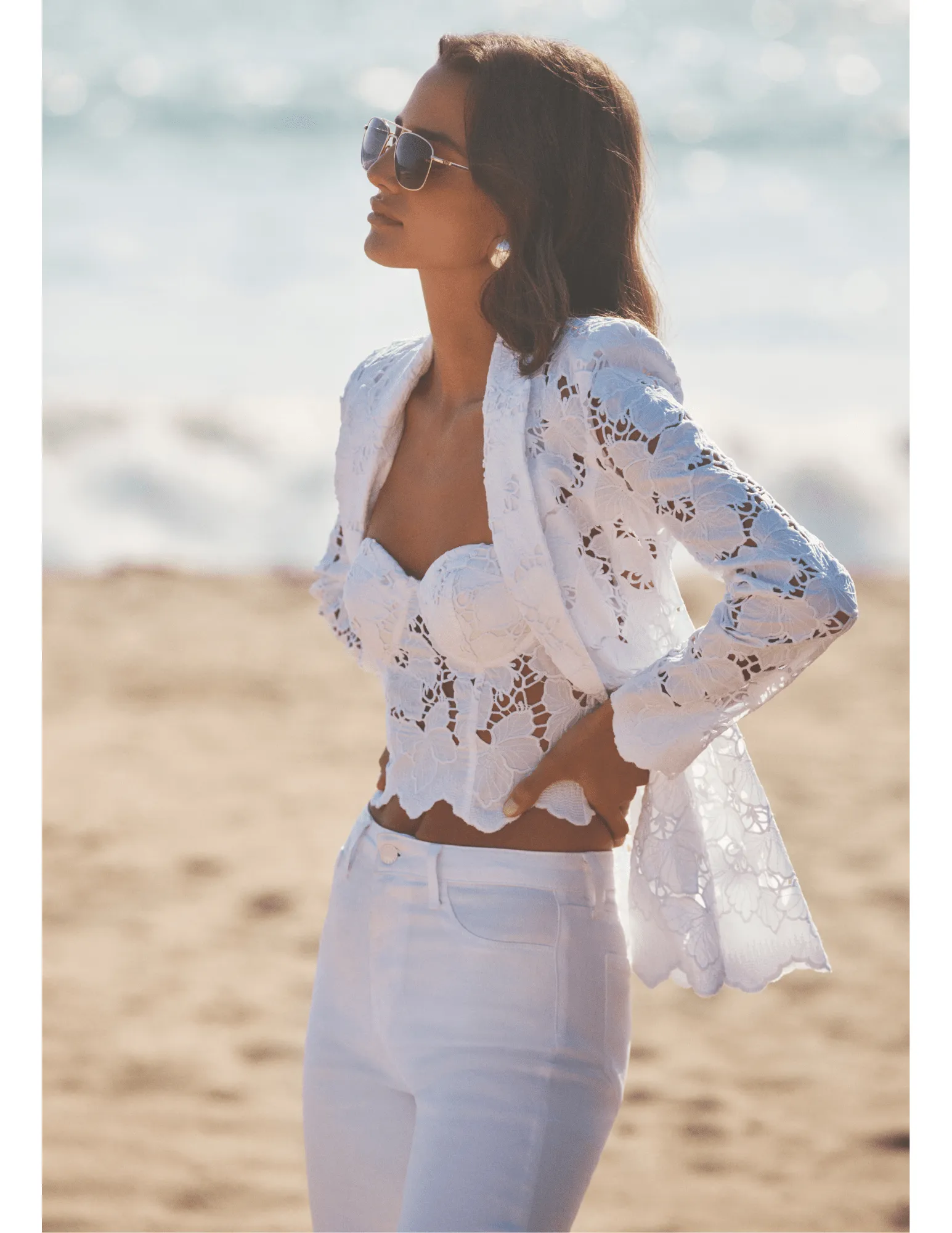 L'Agence Clementine Lace Blazer