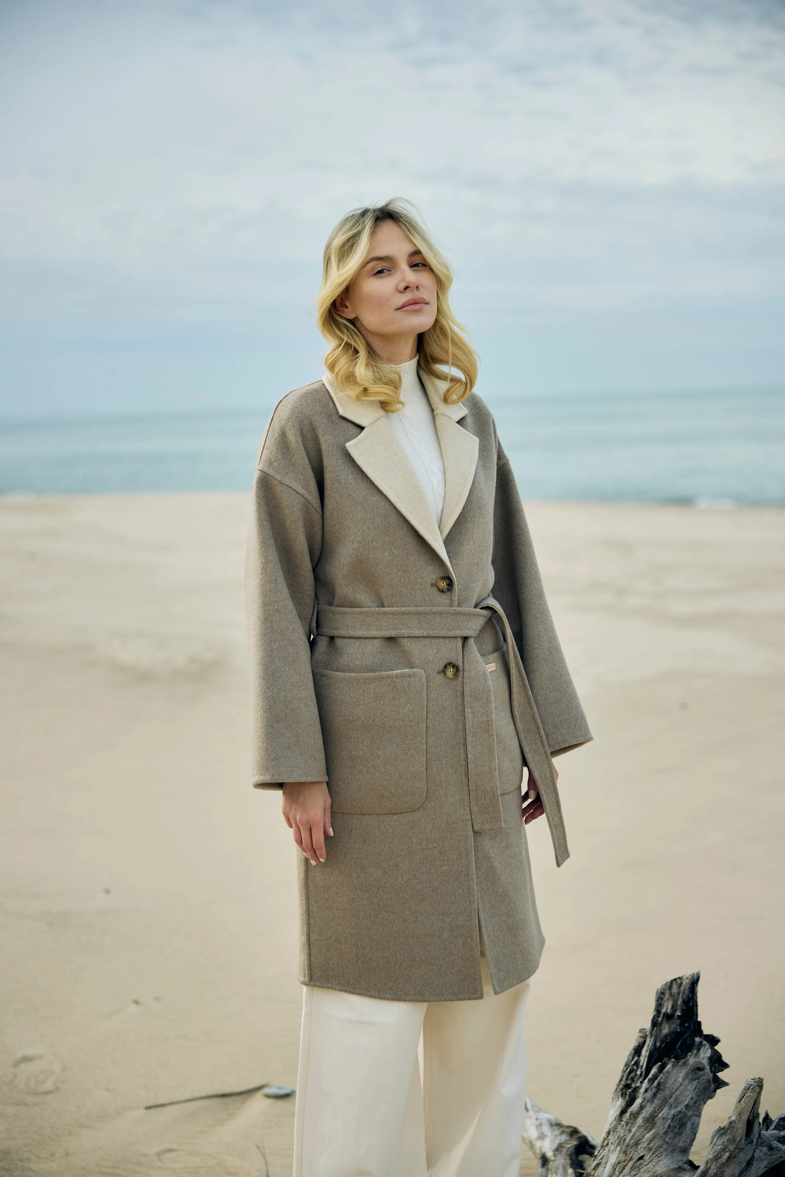 Lapel Collar Long Coat