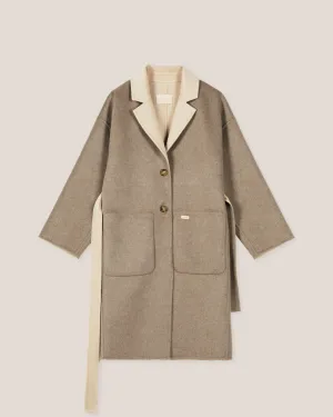 Lapel Collar Long Coat