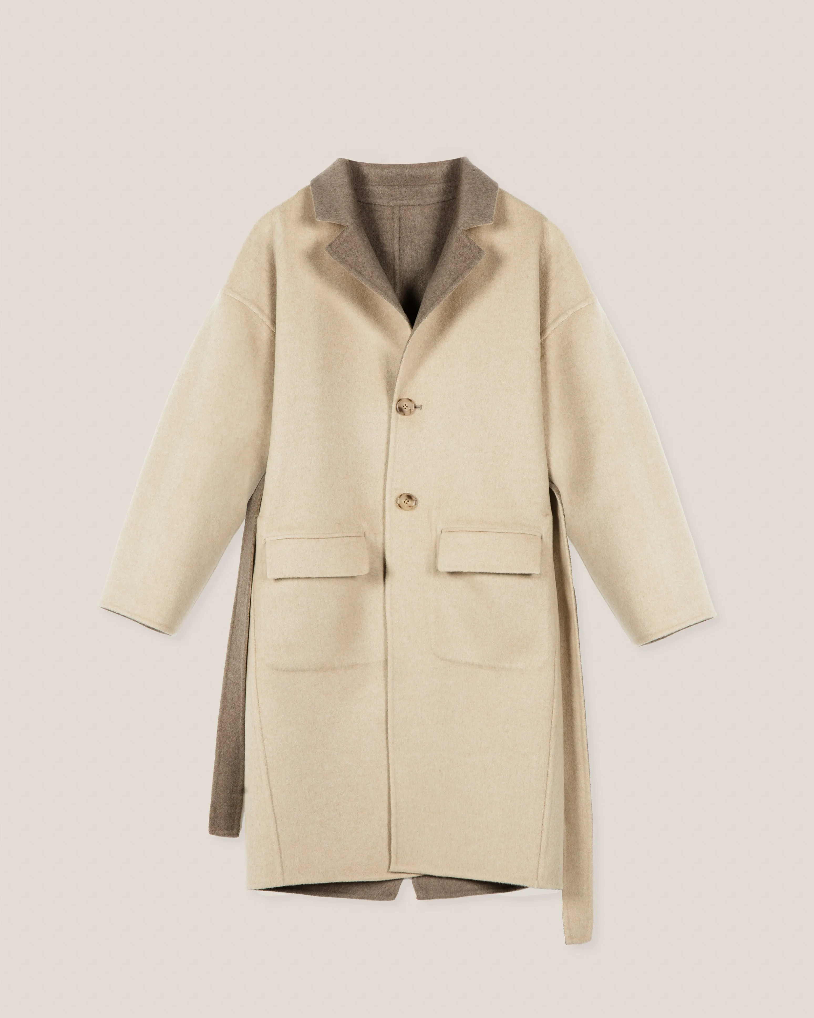 Lapel Collar Long Coat