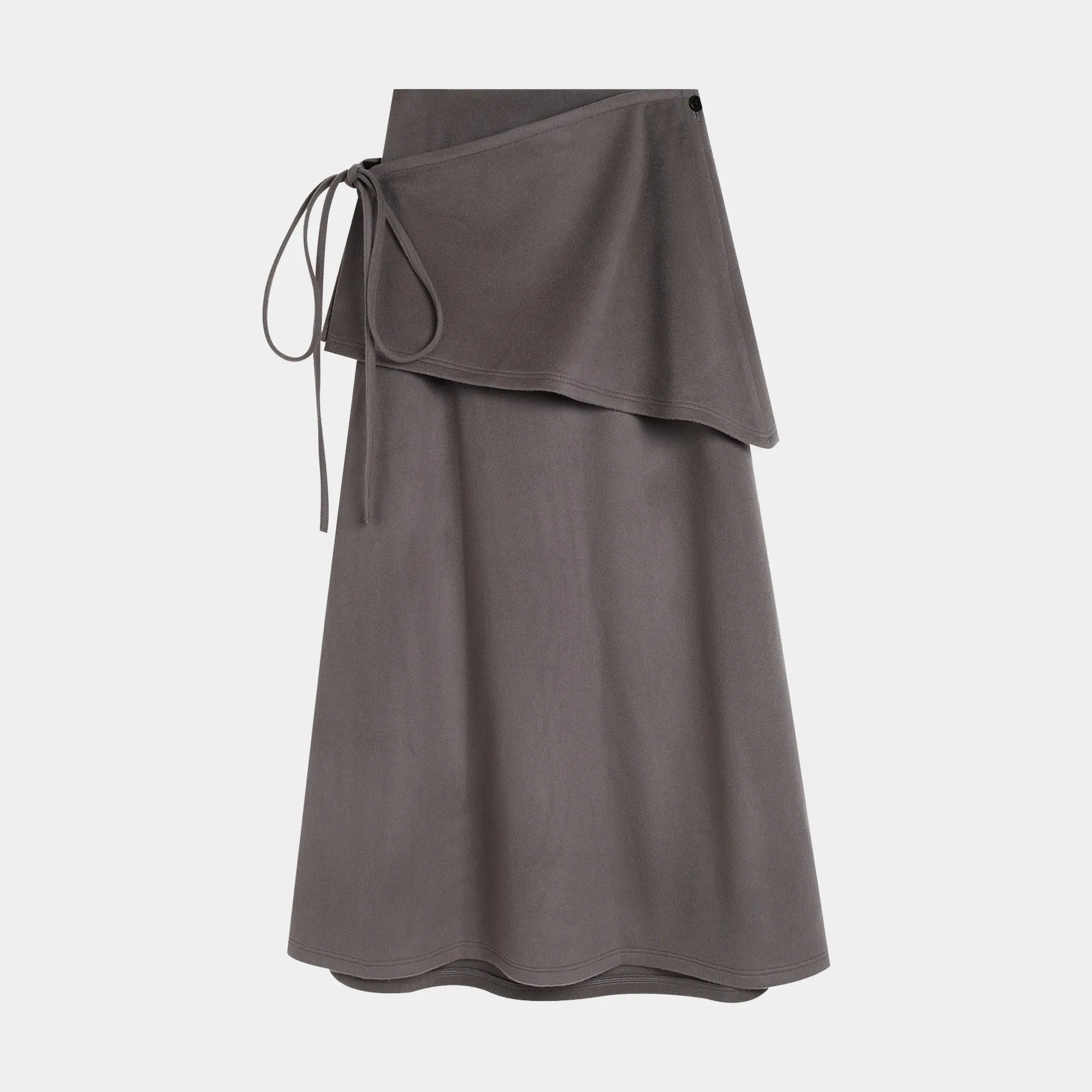Layered Asymmetrical Wrap Skirt