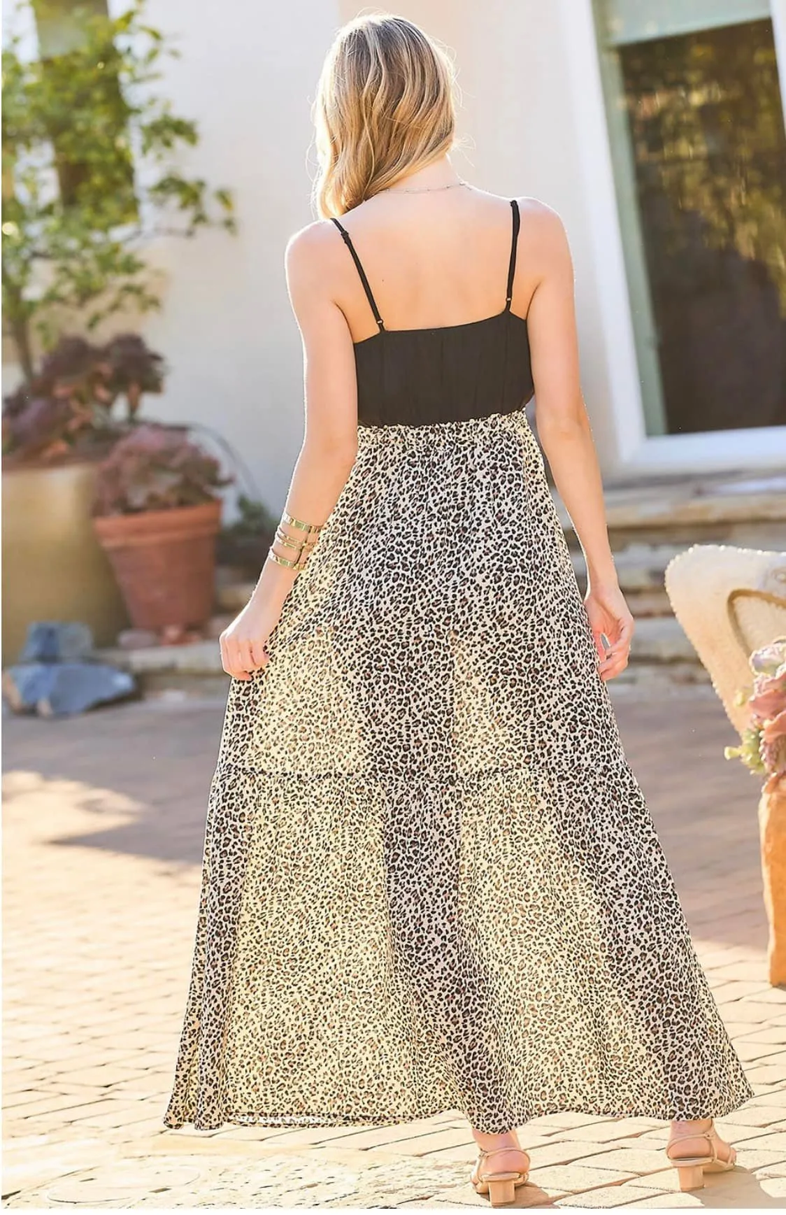 Leopard Tassel Maxi Dress