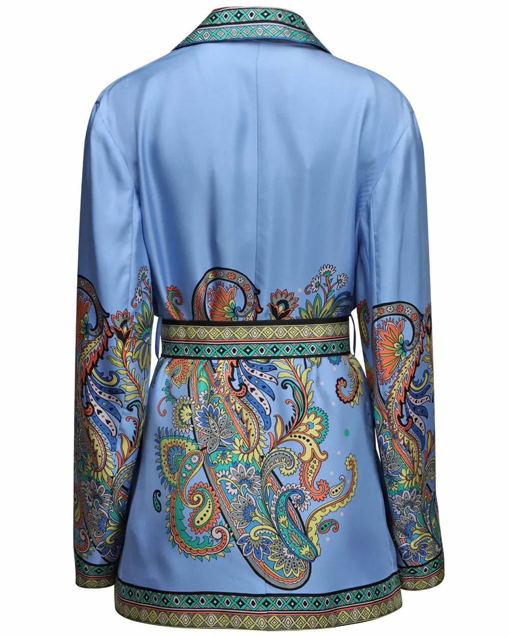 Light Blue Paisley Oversized Jacket