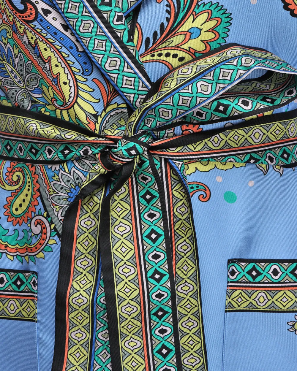 Light Blue Paisley Oversized Jacket