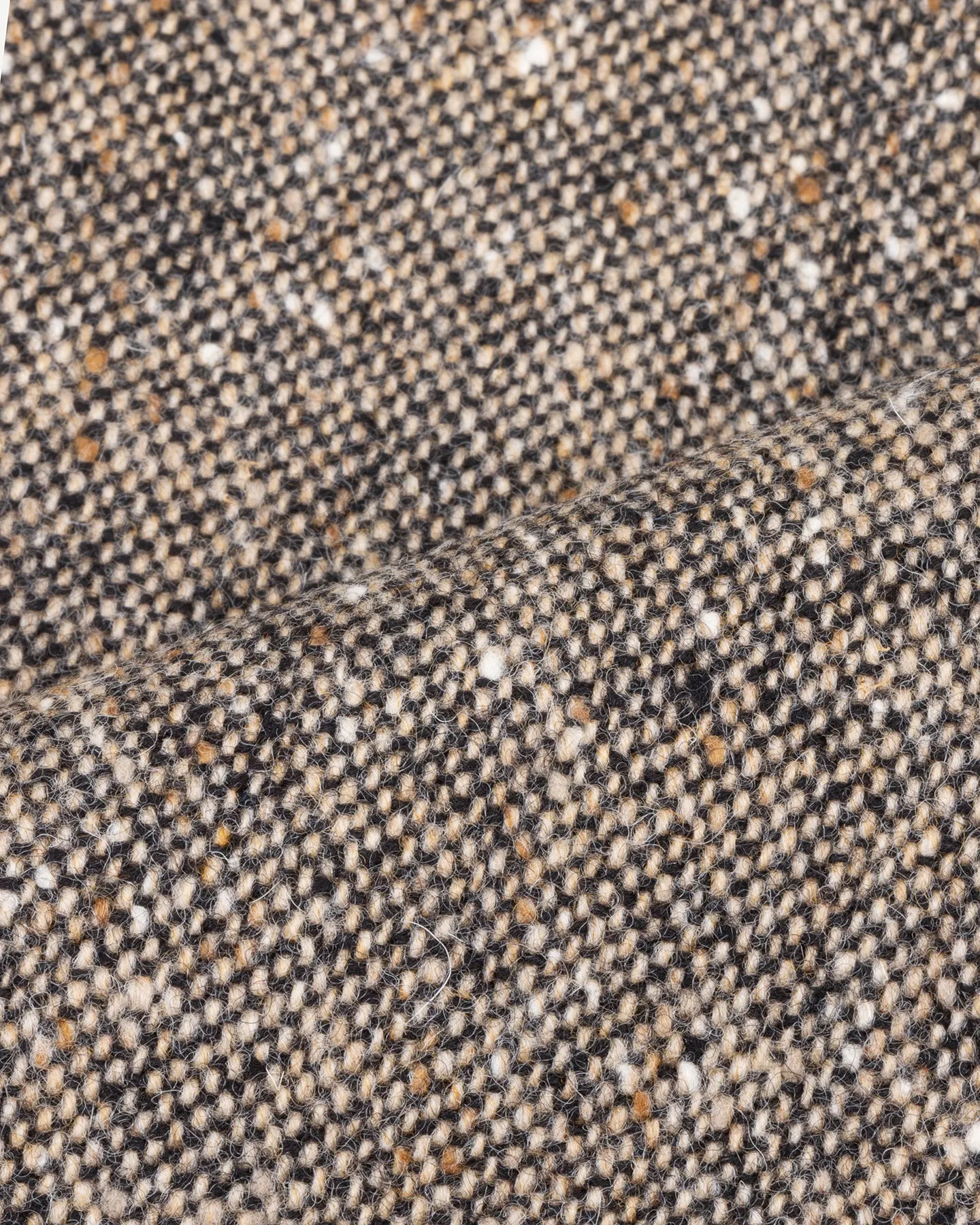 Light Brown Single Pleat Donegal Tweed Trousers