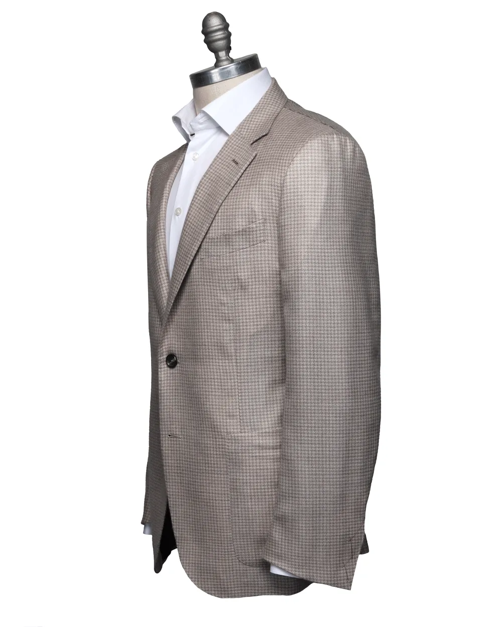 Light Grey and Cream Houndstooth Sportcoat