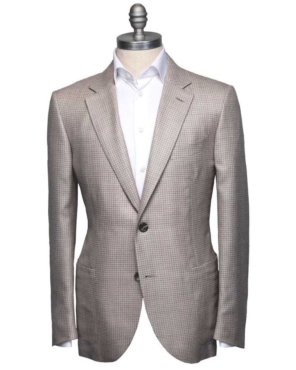 Light Grey and Cream Houndstooth Sportcoat