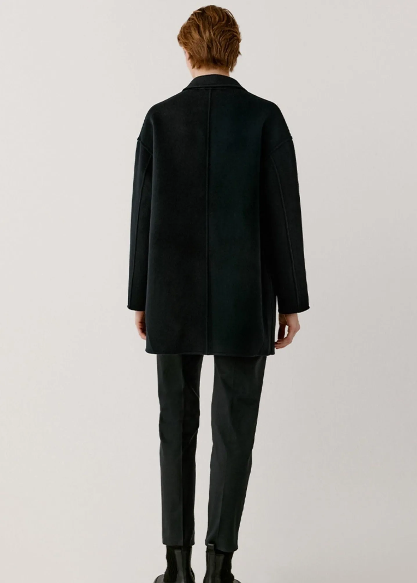 Light-Weight Wool Coat with Classic Notch Lapels