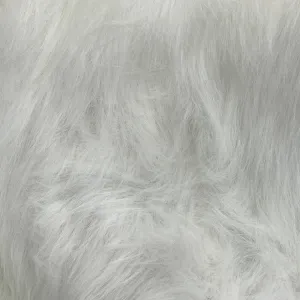 Long Pile Faux Fur Fabric 150cm Wide - White