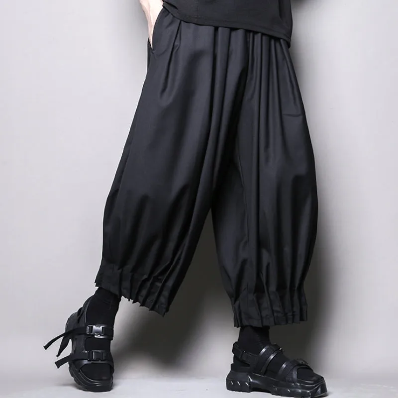 Loose Pleated Pleated Nine-point Pants