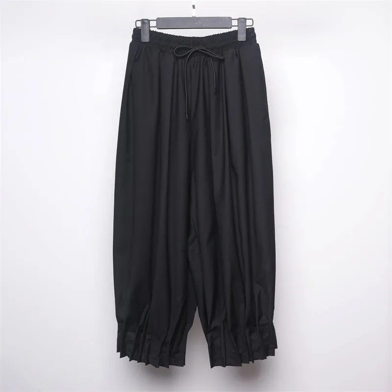 Loose Pleated Pleated Nine-point Pants
