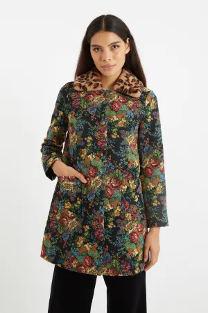 Louche Dryden Flower Mix Jacquard Coat