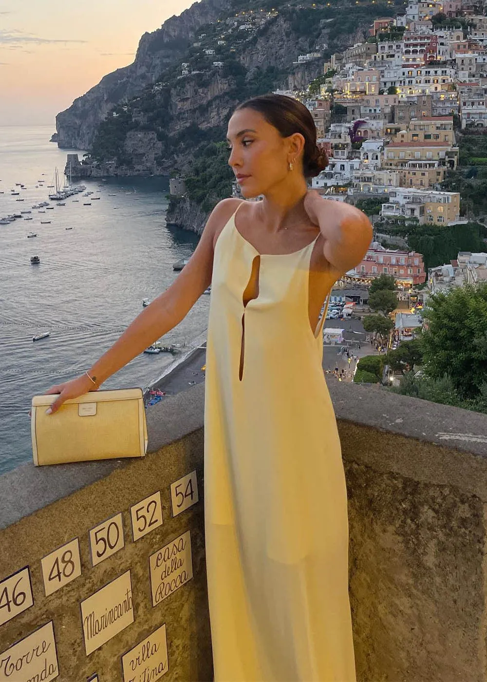 Luciana - Backless Linen Maxi Dress with Keyhole Detail