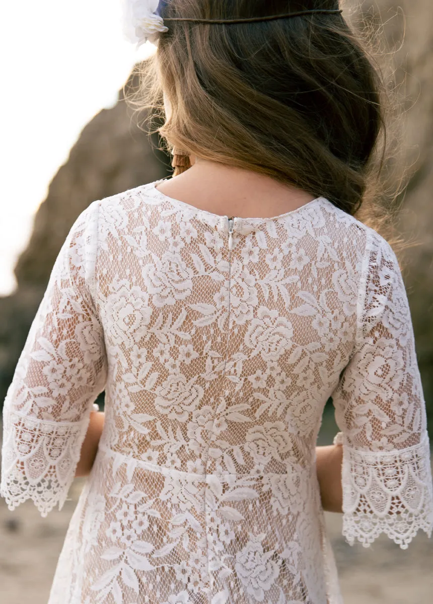 Maeby Dress in Ivory