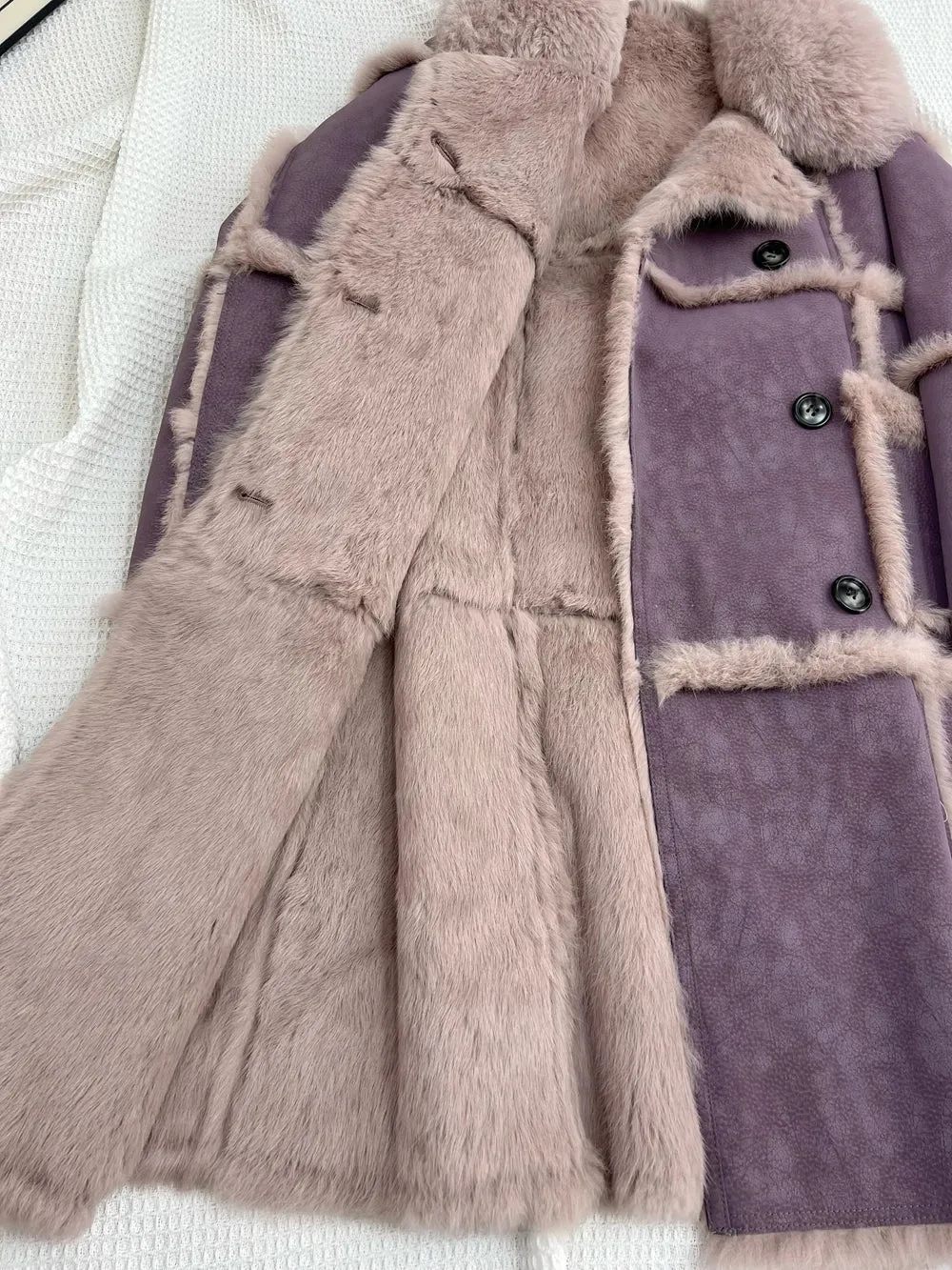 Maeve Faux Fur Shearling Patchwork Coats