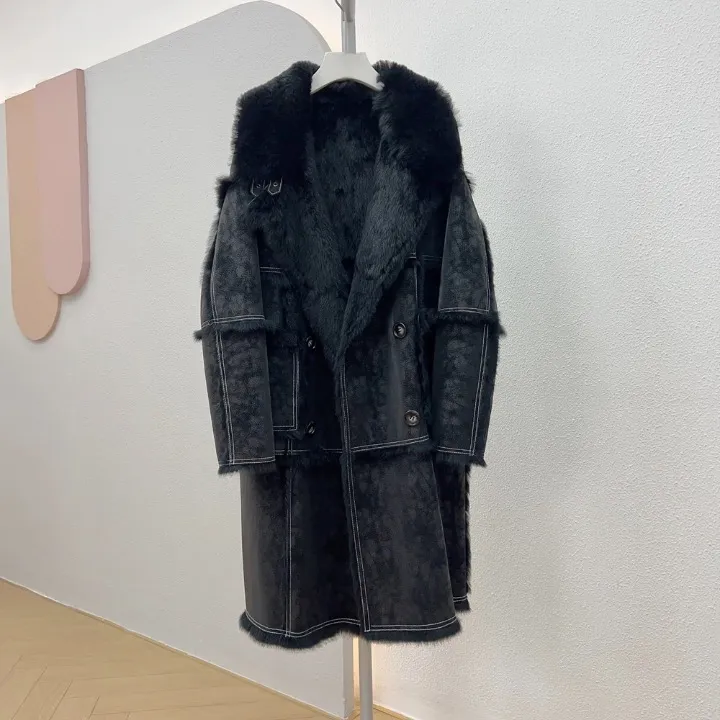 Maeve Faux Fur Shearling Patchwork Coats