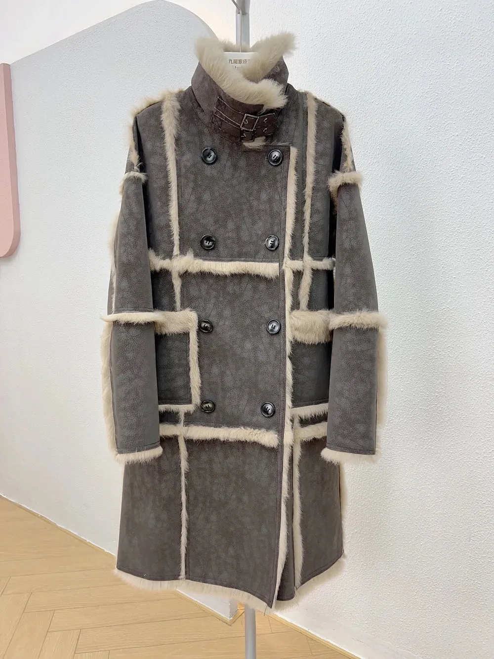 Maeve Faux Fur Shearling Patchwork Coats