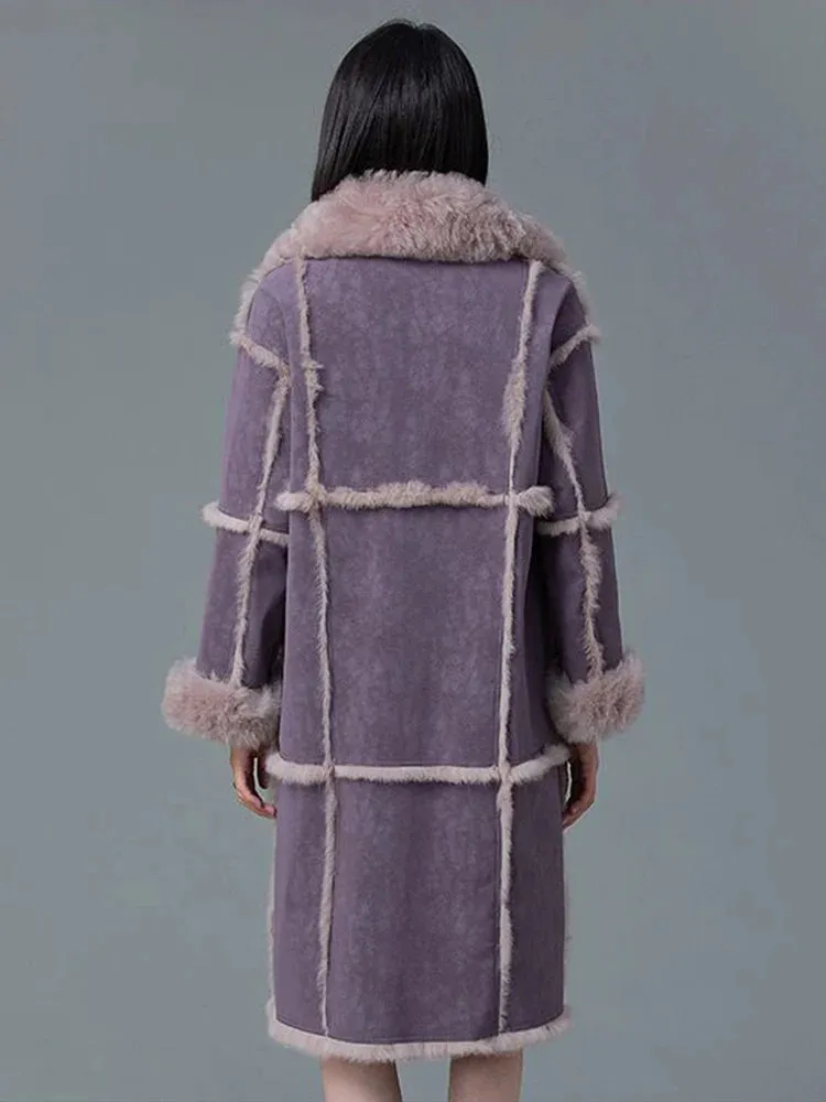 Maeve Faux Fur Shearling Patchwork Coats