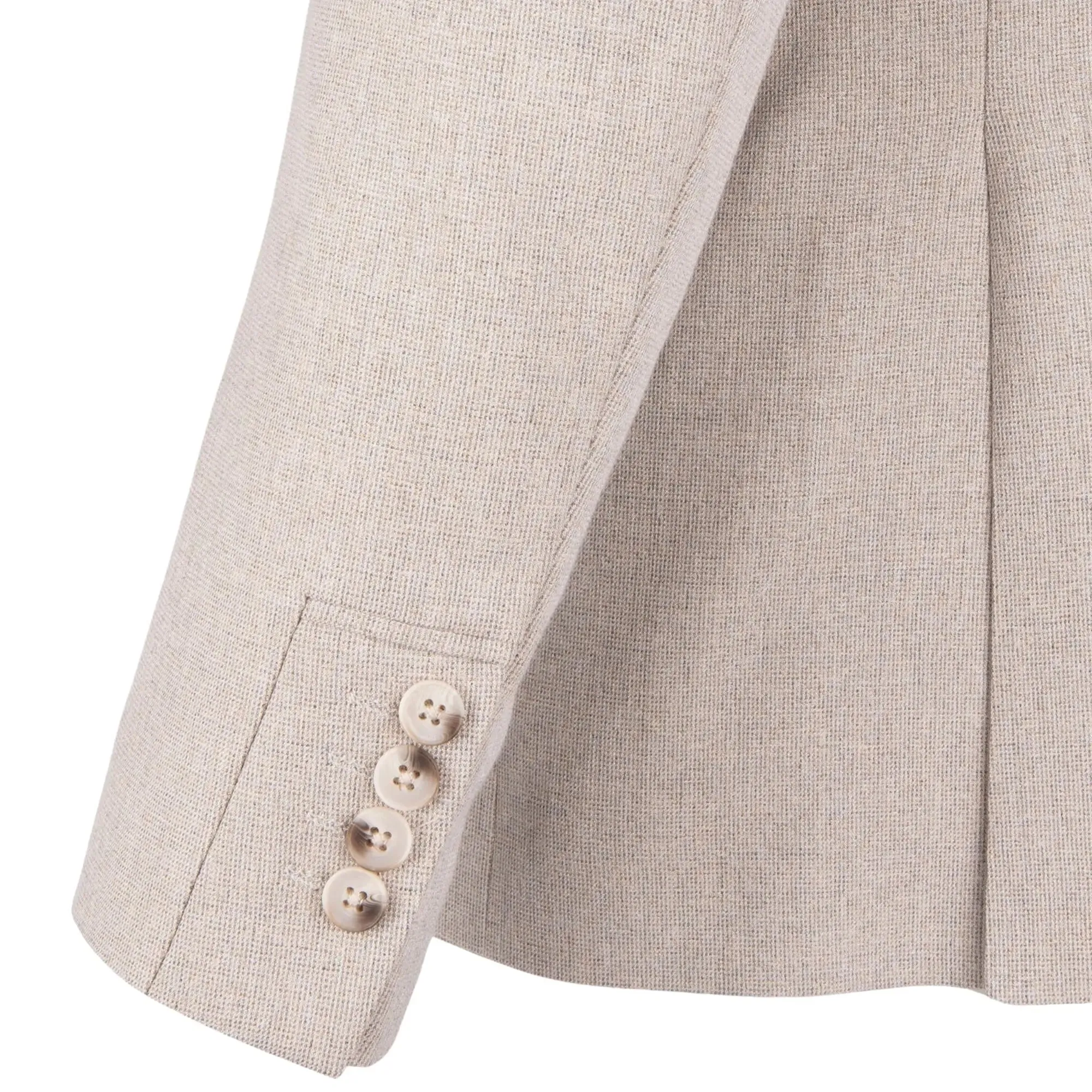 Mario Peak Lapel Suit Jacket - Oatmeal