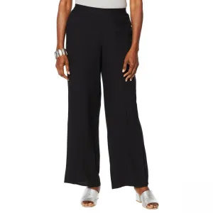 MarlaWynne WynneLayers Women's Woven Georgette Pull On Pleated Pants