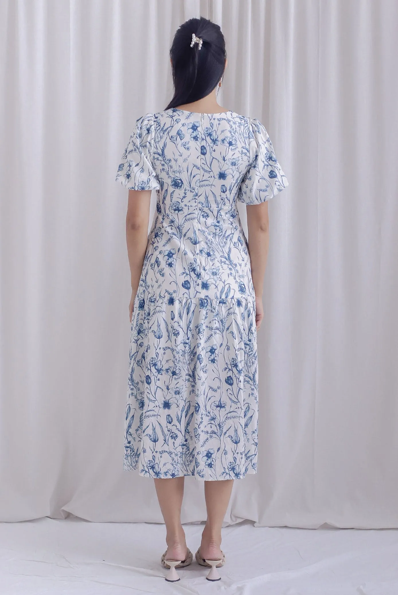 Marney Slit Mermaid Maxi Dress In Blue