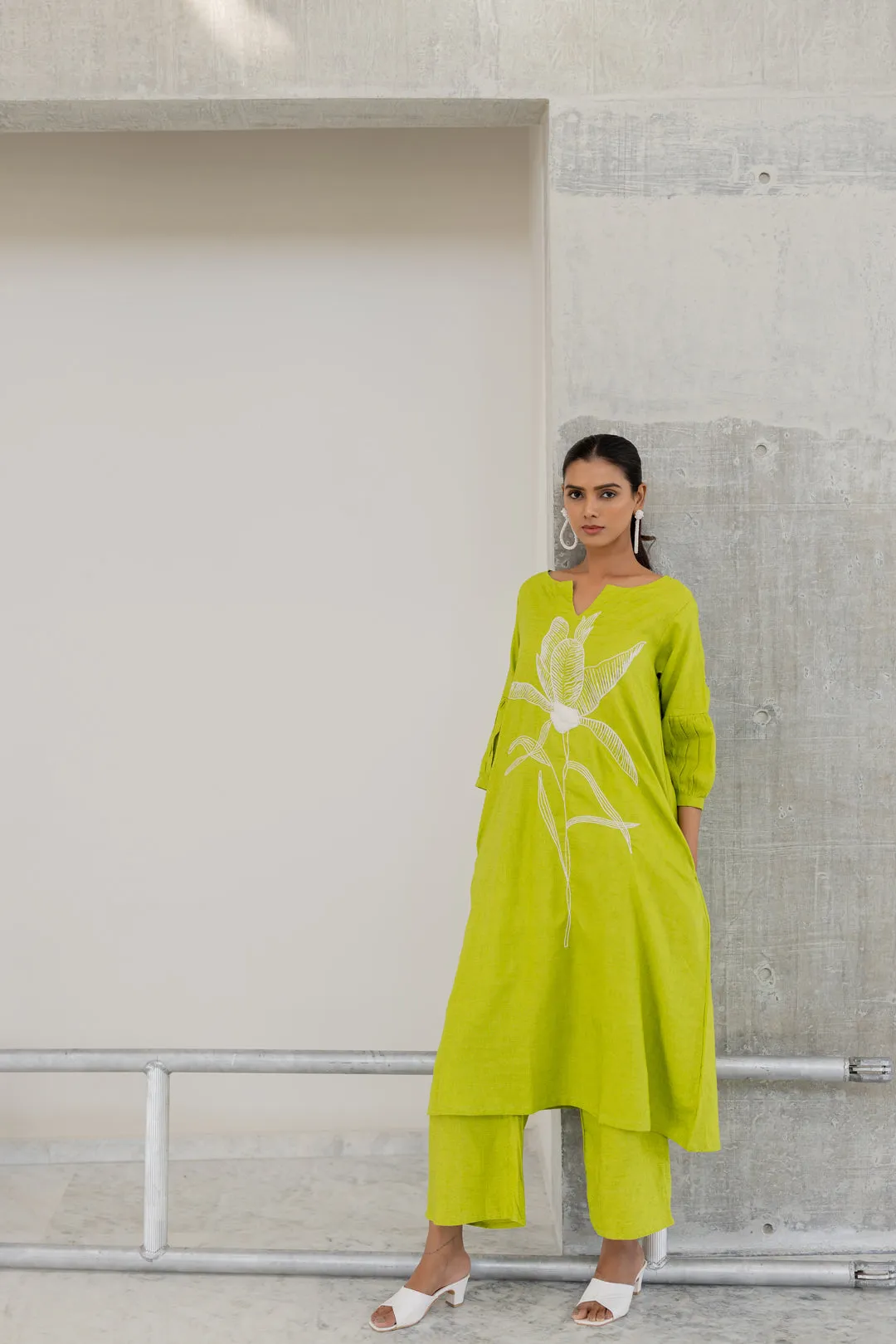 Matcha Bloom Kurta Set