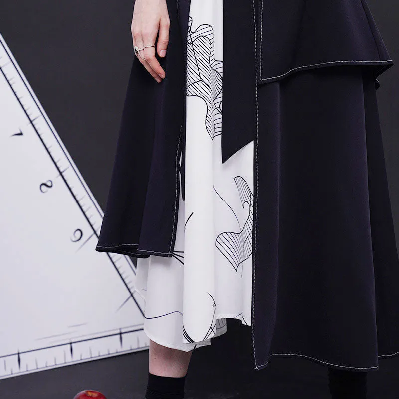 Mathematical theorems and asymmetrical skirts of figures