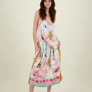 ME369 Vanessa Heritage Printed Midi Skirt
