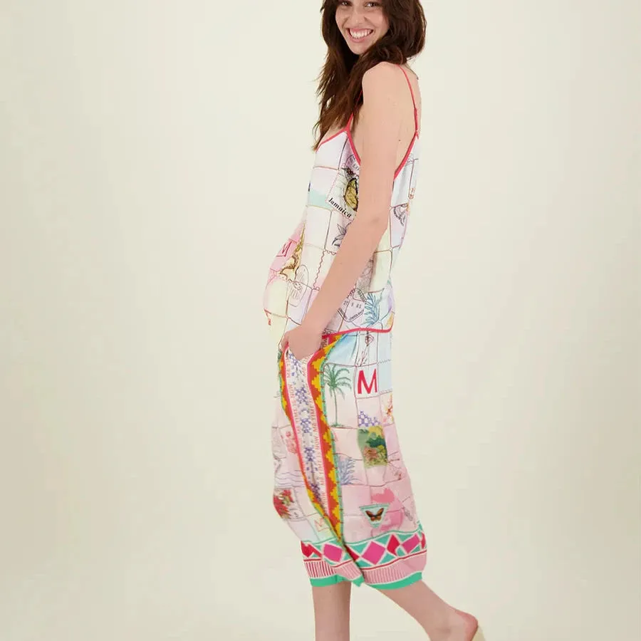 ME369 Vanessa Heritage Printed Midi Skirt