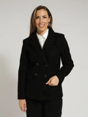 Melton Blazer - Black