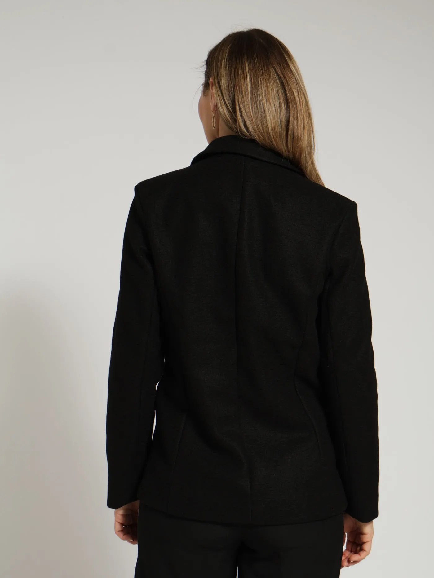 Melton Blazer - Black