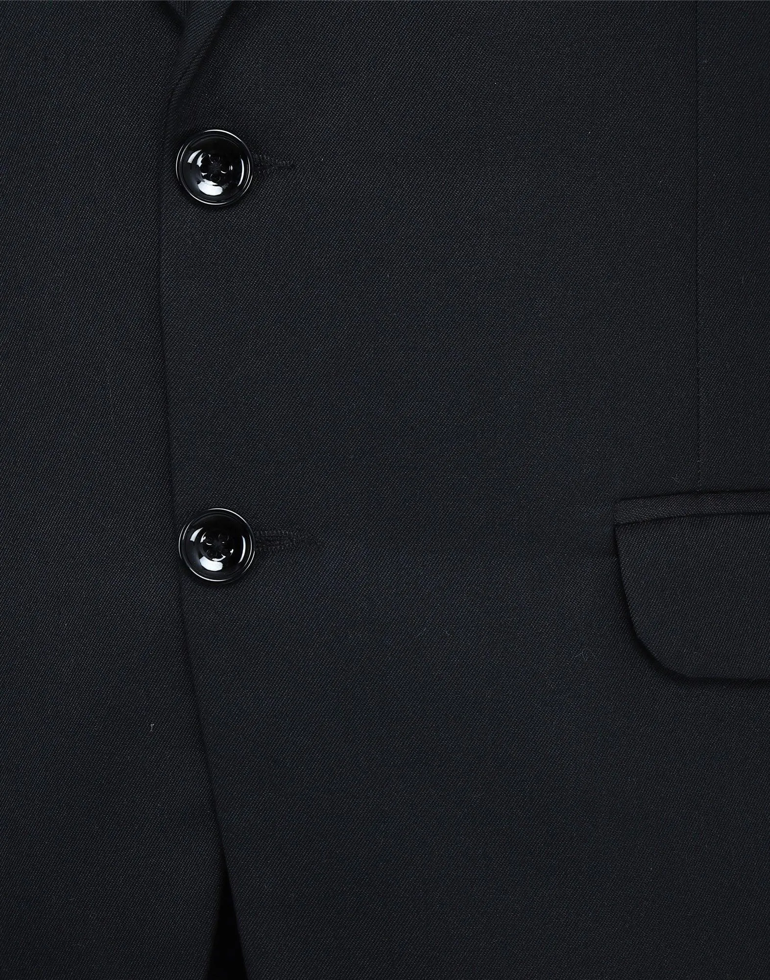 Men Black Notched Lapel Blazer With Hanky