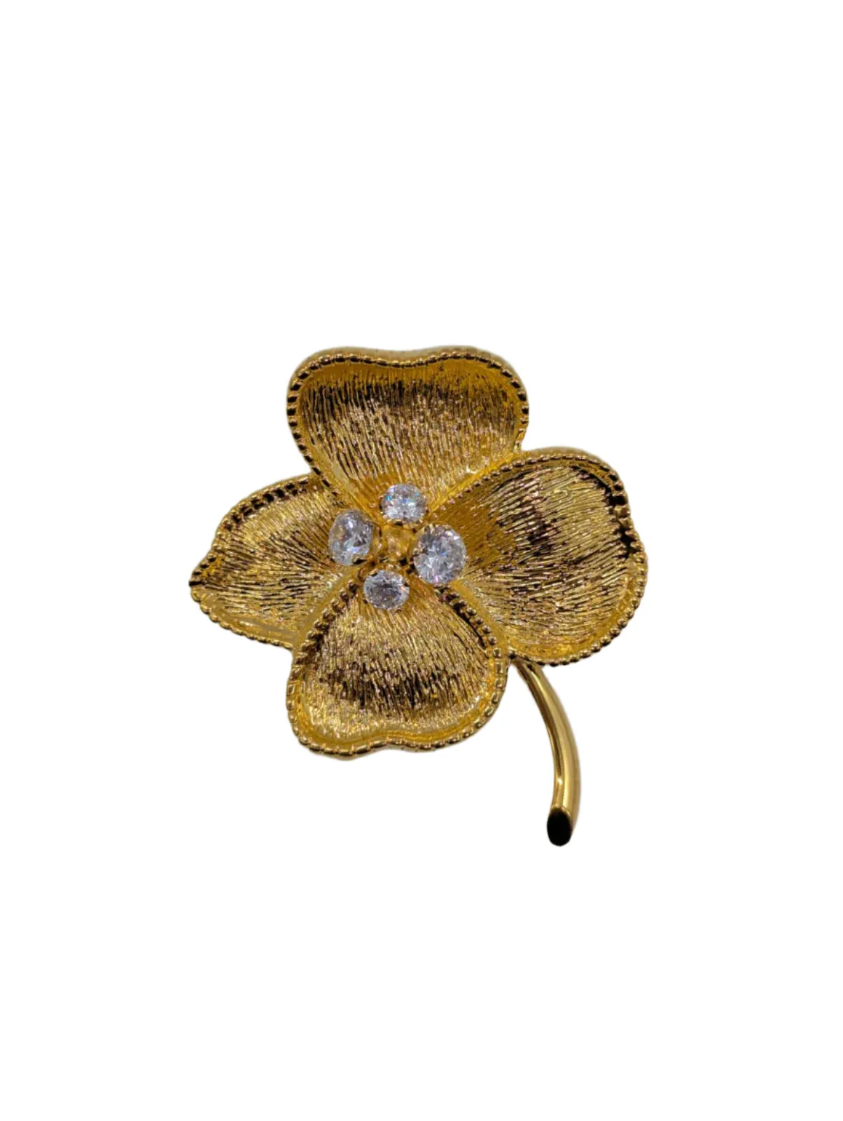 Men's Four Leaf Clover Brooch